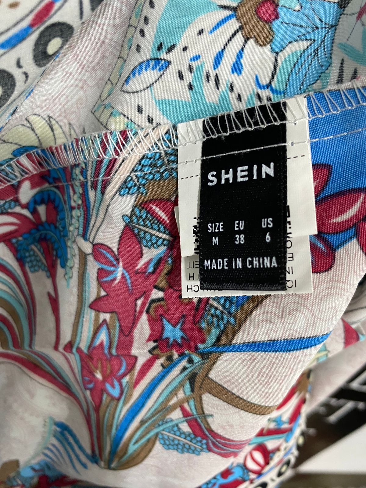 SHEIN |M| BUST 21| A32| PAISLEY & FLORAL PRINT LONG BUTTON-DOWN SHIRT DRESS