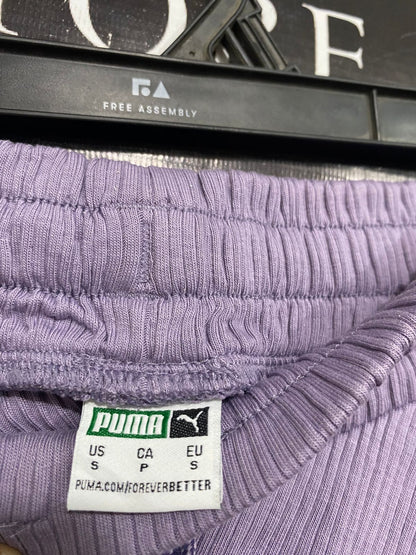 PUMA |S| WAIST 28| A32| LAVENDER RIBBED ATHLETIC SHORTS