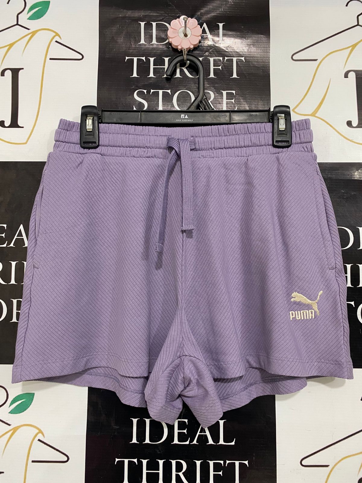 PUMA |S| WAIST 28| A32| LAVENDER RIBBED ATHLETIC SHORTS