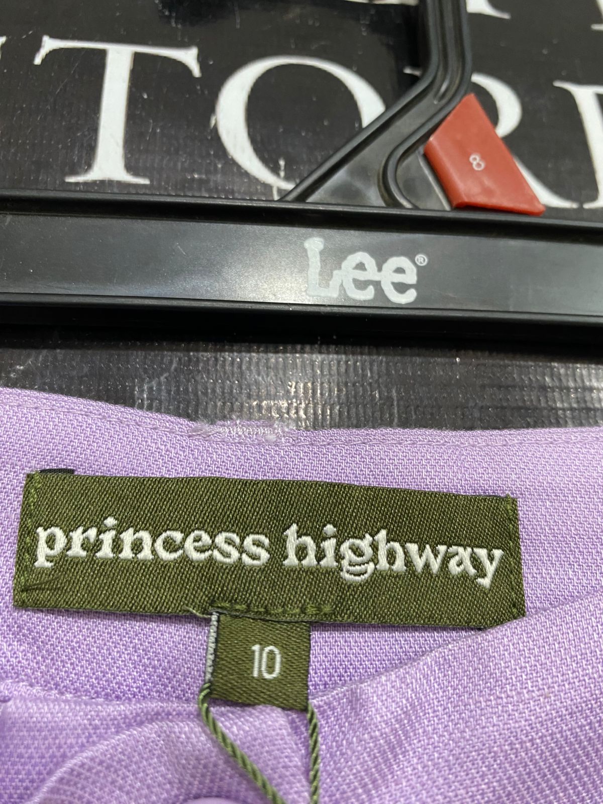 PRINCESS HIGHWAY |M| WAIST 28| A32| LAVENDER WIDE-LEG LINEN-BLEND TROUSERS