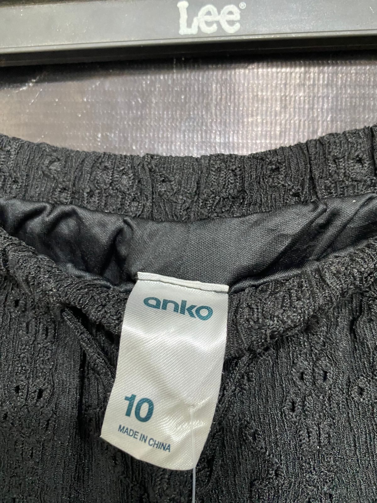 ANKO |M| WAIST 28| A32| BLACK EYELET EMBROIDERED WIDE-LEG LOUNGE PANTS
