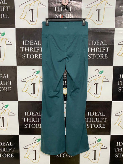 ROCK WEAR |S| WAIST 26| A32| TEAL HIGH-WAISTED ATHLETIC FLARE PANTS