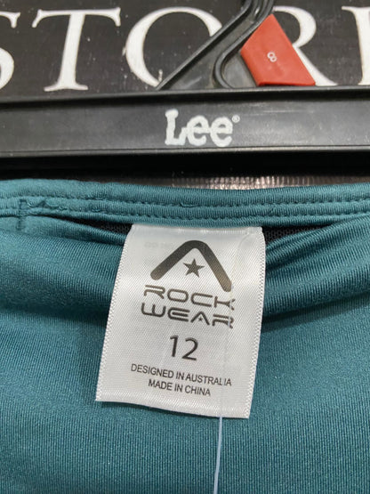 ROCK WEAR |S| WAIST 26| A32| TEAL HIGH-WAISTED ATHLETIC FLARE PANTS