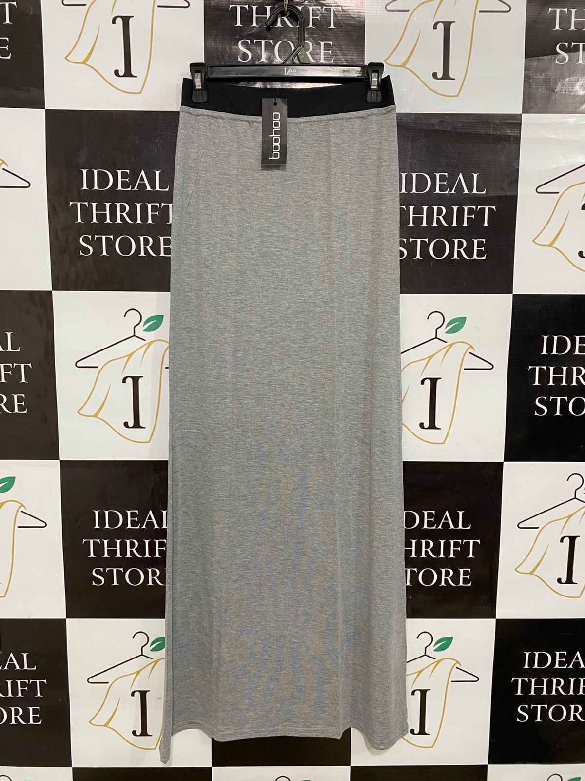 BOOHOO |S| WAIST 26| A32| GREY MARLED MIDI SKIRT