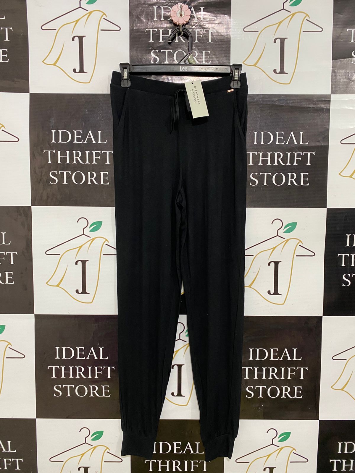 GEORGE |S| WAIST 26| A32| BLACK LOUNGE JOGGER PANTS