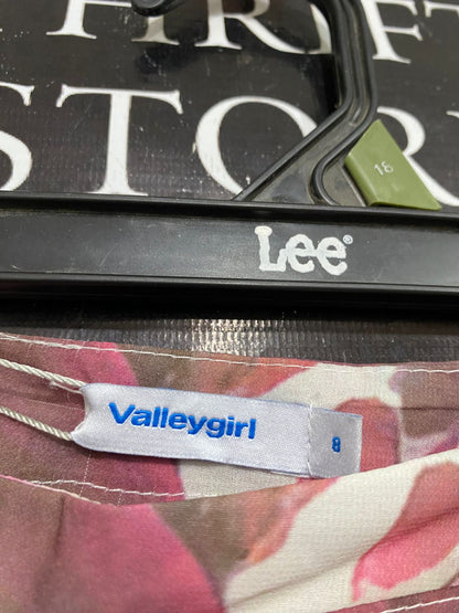 VALLEY GIRL |S| WAIST 24| A31| WHITE & PINK FLORAL OMBRE MAXI SKIRT