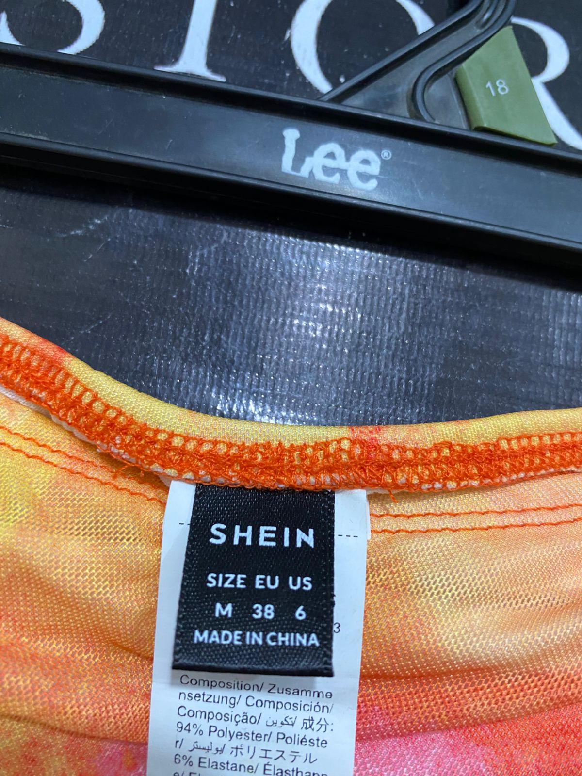SHEIN |M| WAIST 26| A31| SUNSET TIE-DYE WATERCOLOR RUFFLED SLIT MIDI SKIRT
