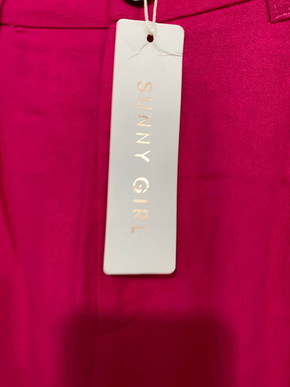 SUNNY GIRL |S| WAIST 26| A31| HOT PINK WIDE-LEG TROUSERS
