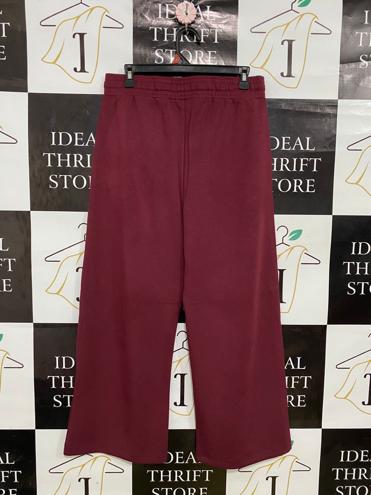 SOYA CONCEPT |L| WAIST 30| A31| BURGUNDY WIDE-LEG DRAWSTRING LOUNGE PANTS