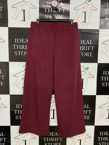 SOYA CONCEPT |L| WAIST 30| A31| BURGUNDY WIDE-LEG DRAWSTRING LOUNGE PANTS