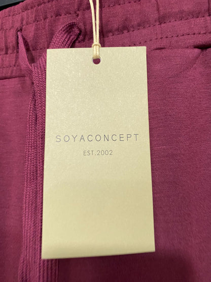 SOYA CONCEPT |L| WAIST 30| A31| BURGUNDY WIDE-LEG DRAWSTRING LOUNGE PANTS