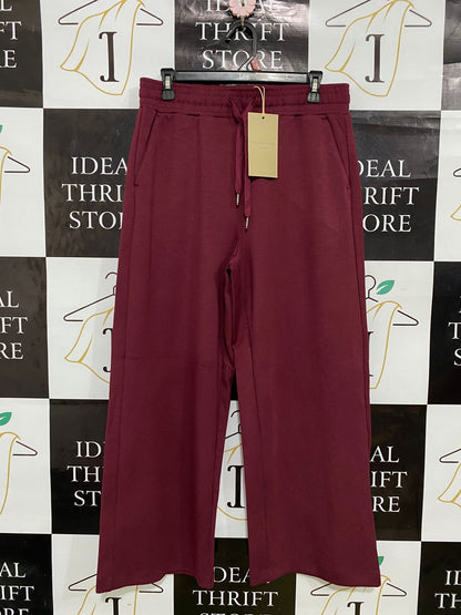 SOYA CONCEPT |L| WAIST 30| A31| BURGUNDY WIDE-LEG DRAWSTRING LOUNGE PANTS