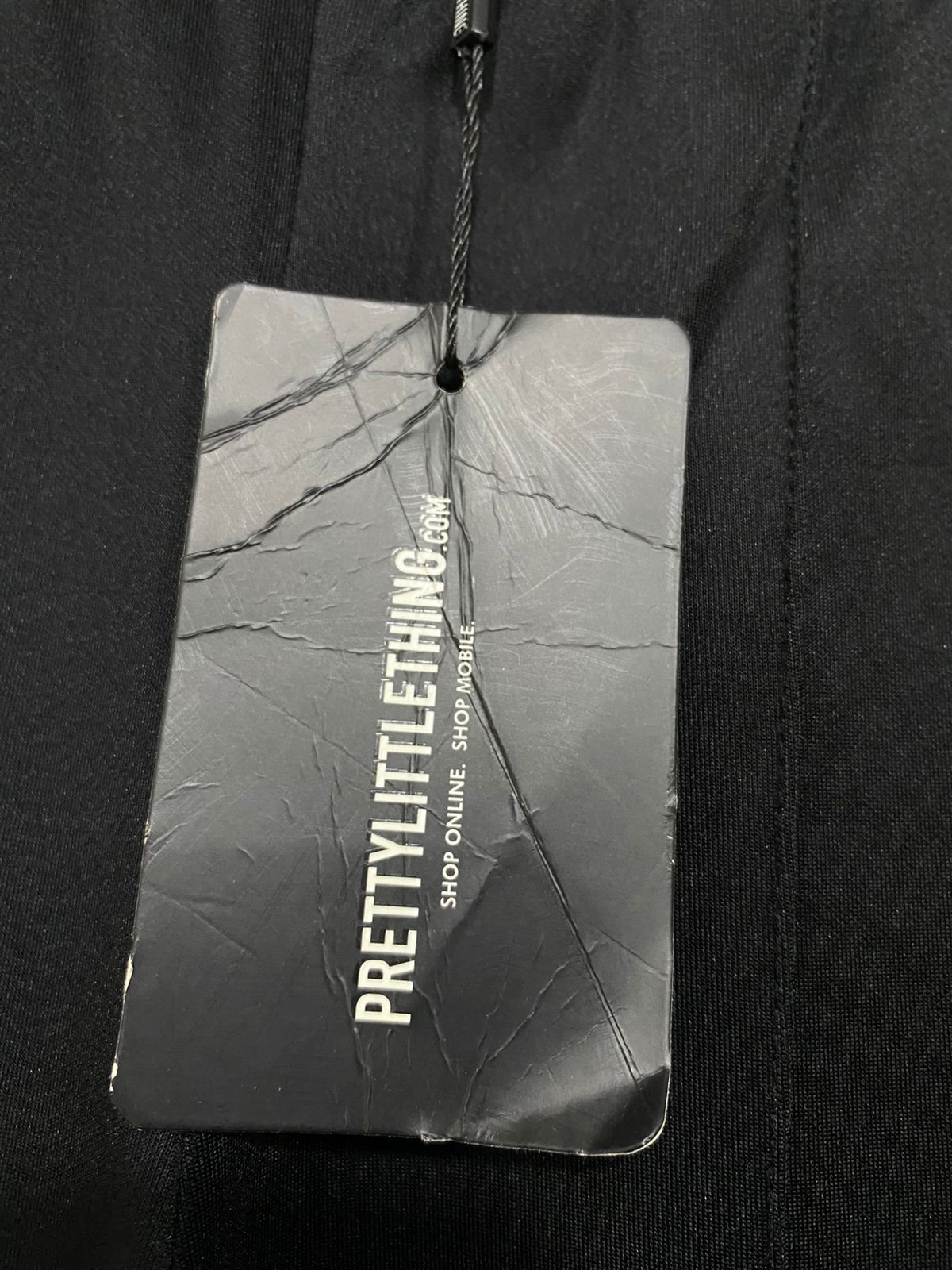 PRETTYLITTLE THING |XS| WAIST 20| A31| BLACK HIGH-WAISTED FLARED PANTS