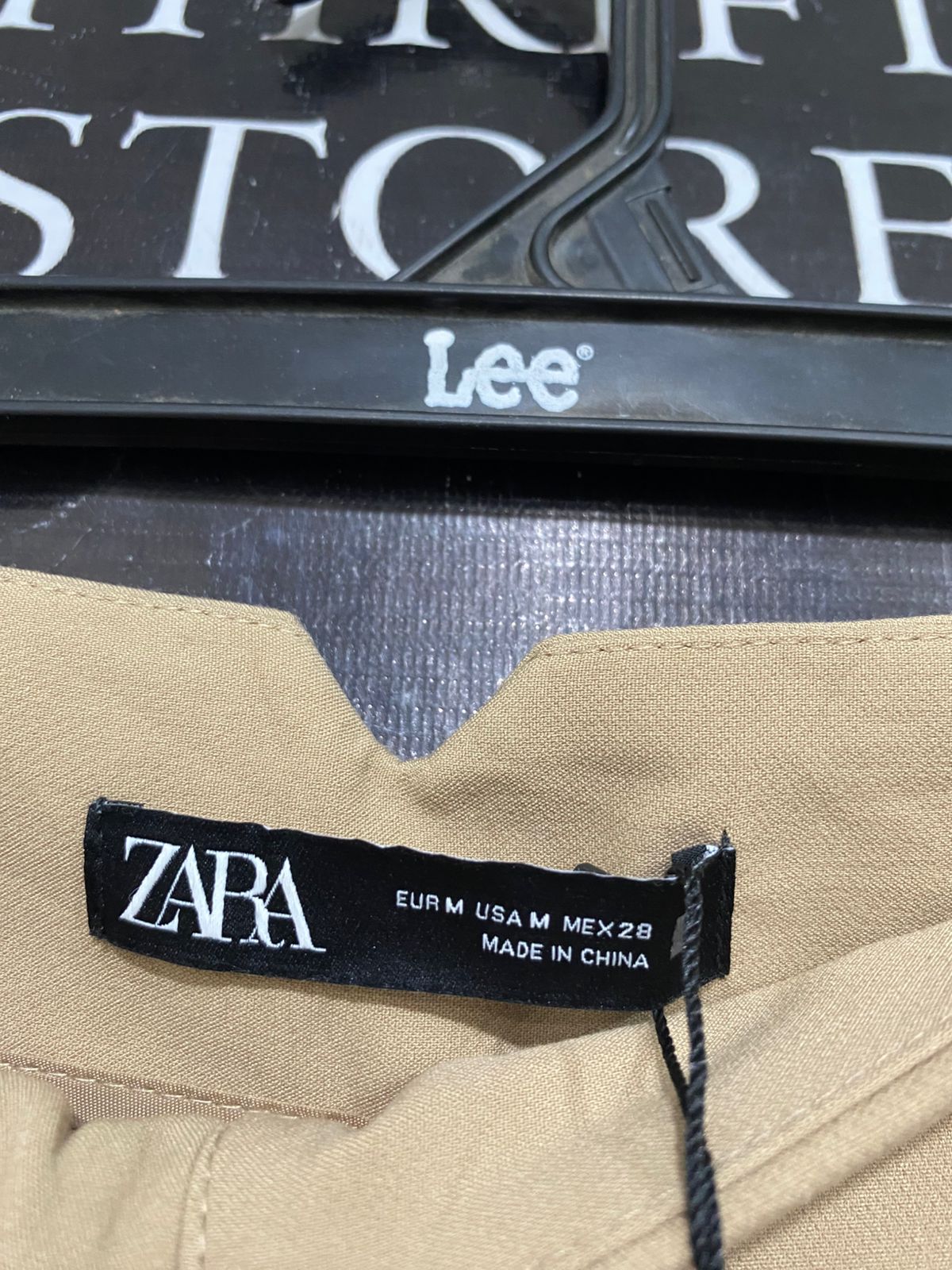ZARA |M| WAIST 26| A31| BEIGE TAILORED HIGH-RISE TROUSERS
