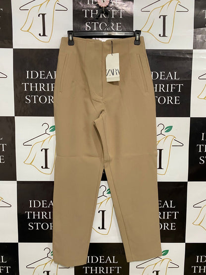 ZARA |M| WAIST 26| A31| BEIGE TAILORED HIGH-RISE TROUSERS