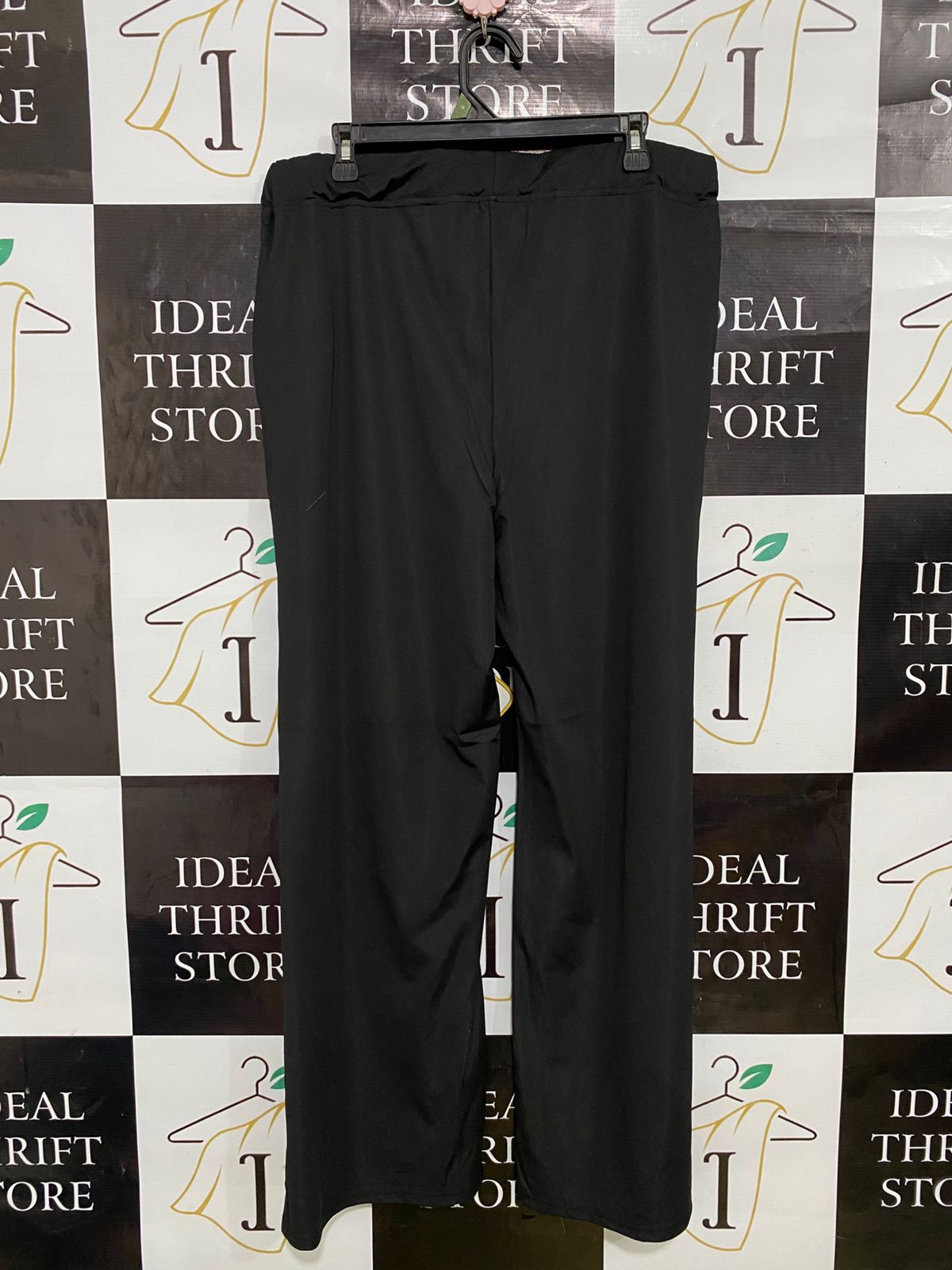 |XL| WAIST 34| A31| BLACK WIDE-LEG DRAWSTRING LOUNGE PANTS