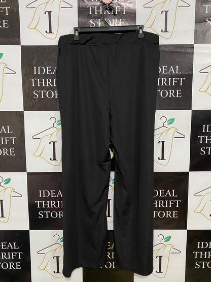 |XL| WAIST 34| A31| BLACK WIDE-LEG DRAWSTRING LOUNGE PANTS