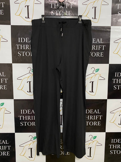 |XL| WAIST 34| A31| BLACK WIDE-LEG DRAWSTRING LOUNGE PANTS