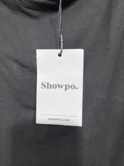 SHOW PO |S| BUST 13| A31| BLACK SQUARE NECK THONG BODYSUIT