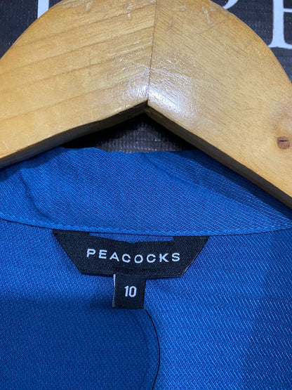 PEACOCKS |M| BUST FREE| A31| BLUE LAPEL COLLAR TIE-BELT JUMPSUIT