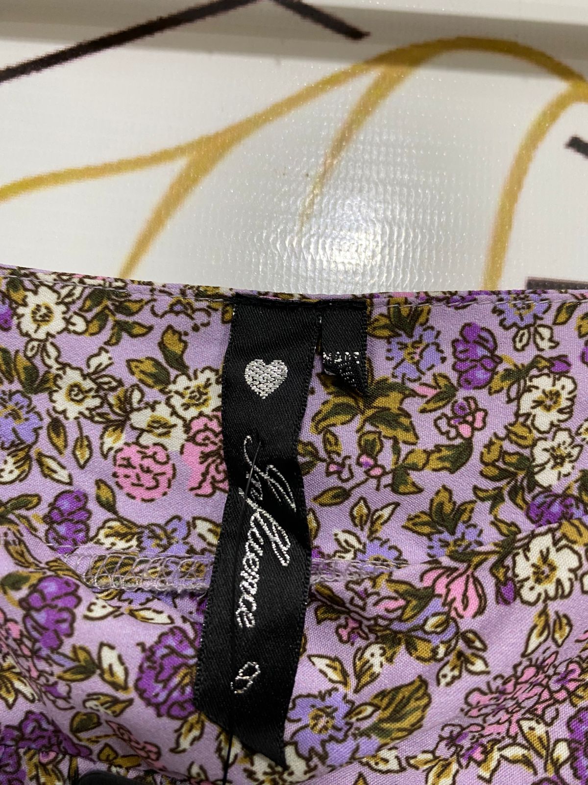 INFLUENCE |S| BUST 15| A31| PURPLE FLORAL SQUARE NECK PUFF SLEEVE TIERED MIDI DRESS