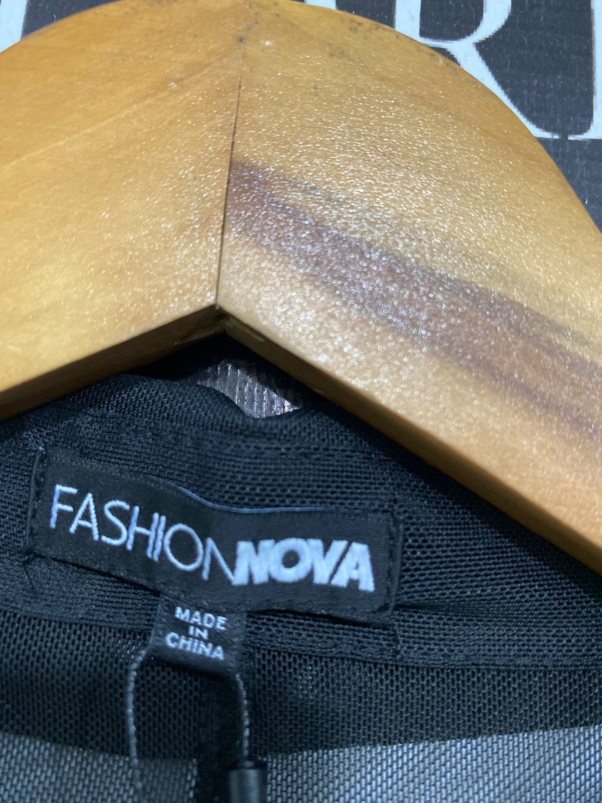FASHION NOVA |S| BUST 14| A31| BLACK MESH BUTTON-UP CORSET-STYLE LONG-SLEEVE CROP TOP