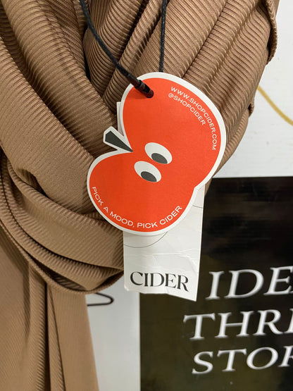 CIDER |XS| BUST 13| A31| BROWN SLEEVELESS CORSET-STYLE WIDE-LEG JUMPSUIT