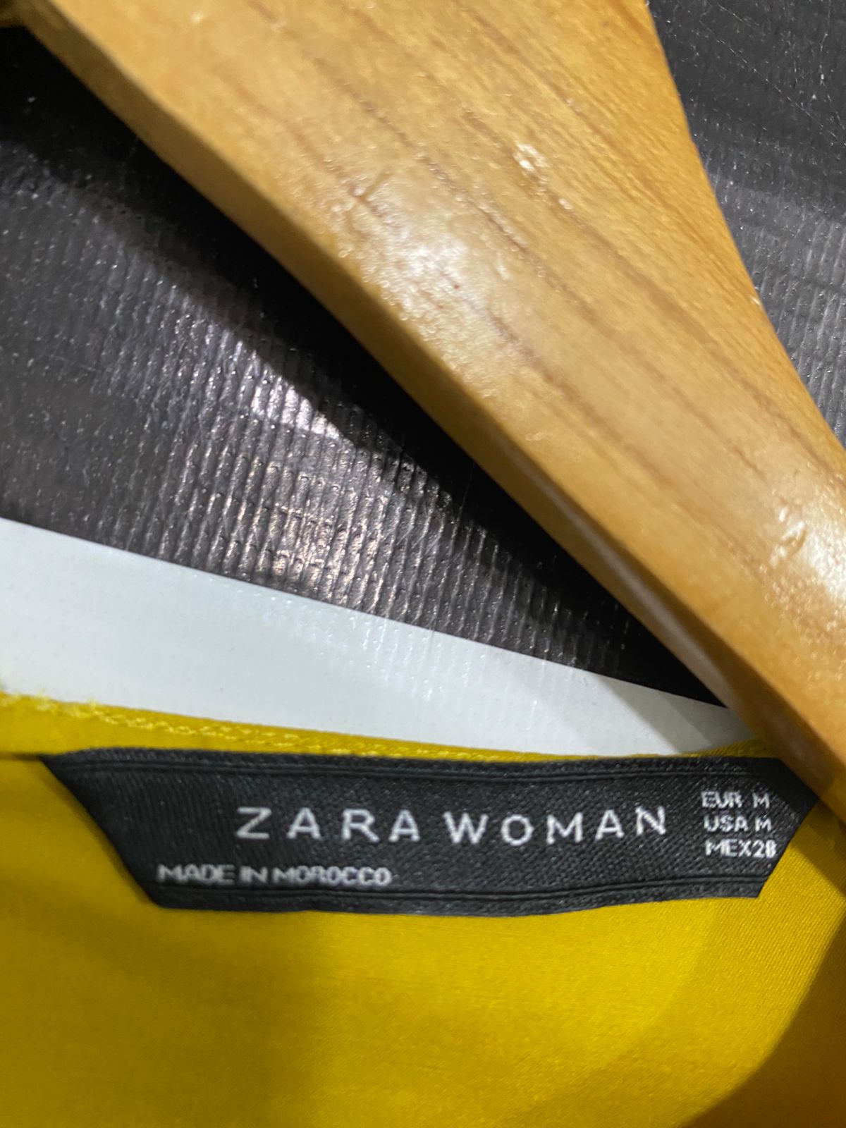 ZARA WOMAN |M| BUST 18| A31| MUSTARD YELLOW CREW NECK TIE-SLEEVE TUNIC DRESS