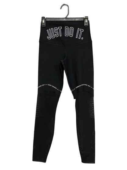 NIKE |S| WAIST 24| A32| BLACK "JUST DO IT." ATHLETIC HIGH-WAIST LEGGINGS