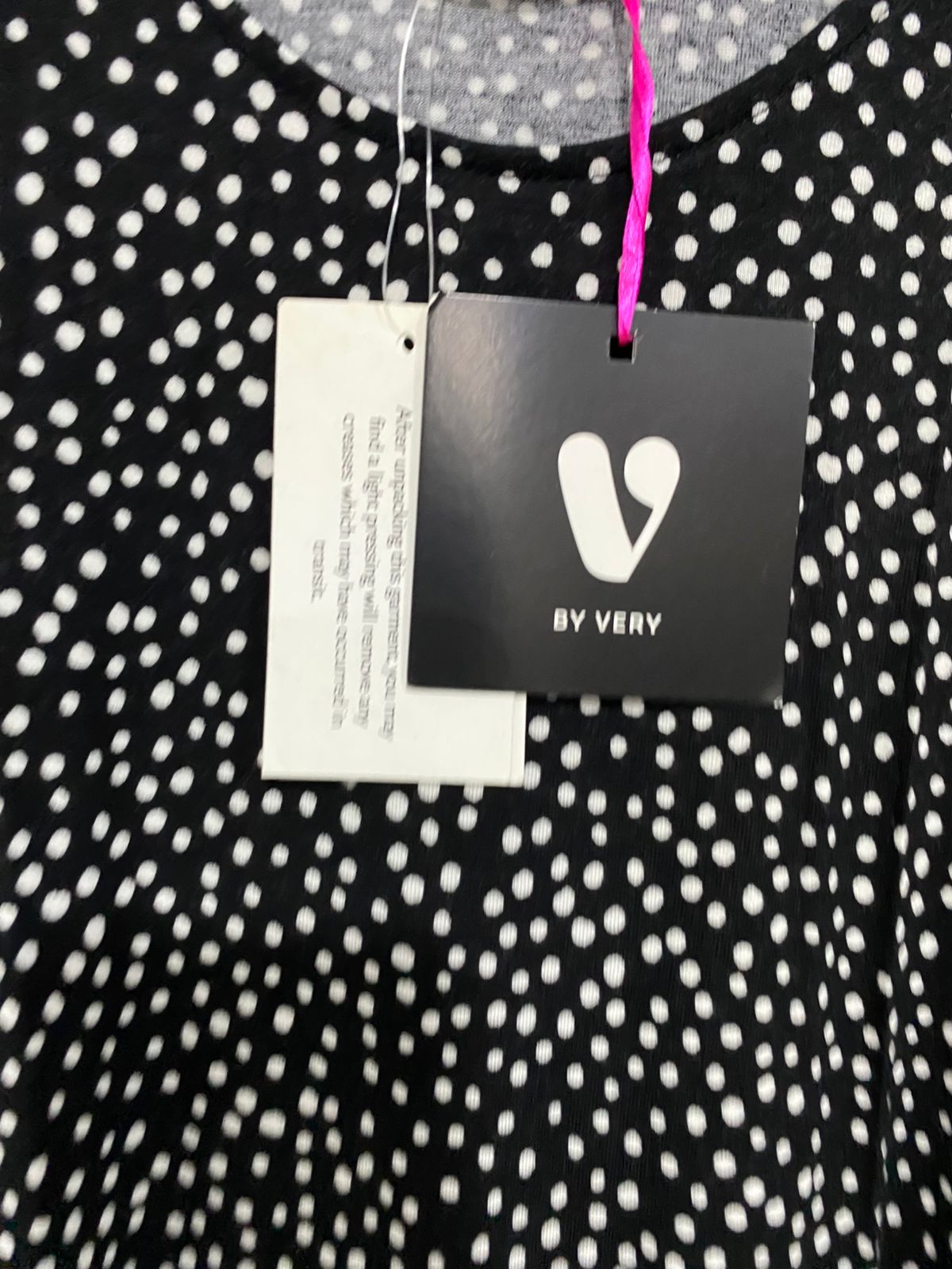 V BY VERY |L| BUST 18| A33| BLACK & WHITE POLKA DOT SCOOP-NECK SLEEVELESS MIDI DRESS