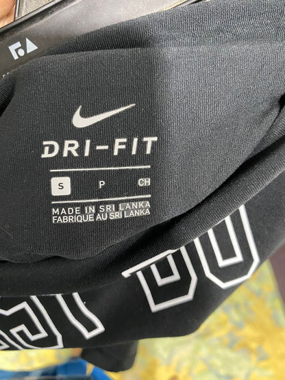 NIKE |S| WAIST 24| A32| BLACK "JUST DO IT." ATHLETIC HIGH-WAIST LEGGINGS