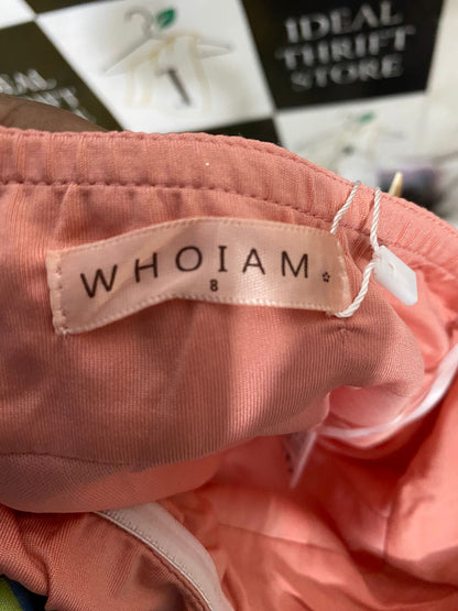 WHOIAM |S| BUST 14| A32| PEACH LACE BONED STRAPLESS CORSET TOP