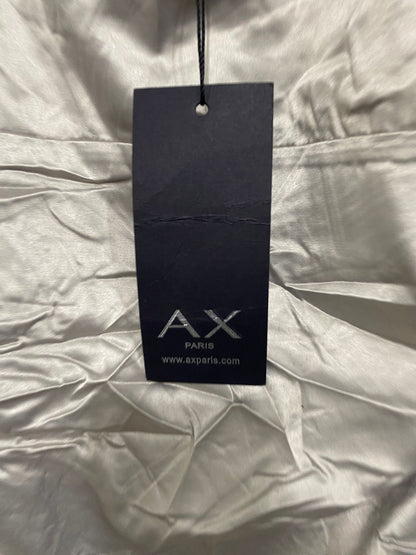 AX PARIS |M| BUST 15| A32| CHAMPAGNE SATIN RUCHED SQUARE-NECK LONG-SLEEVE MIDI DRESS