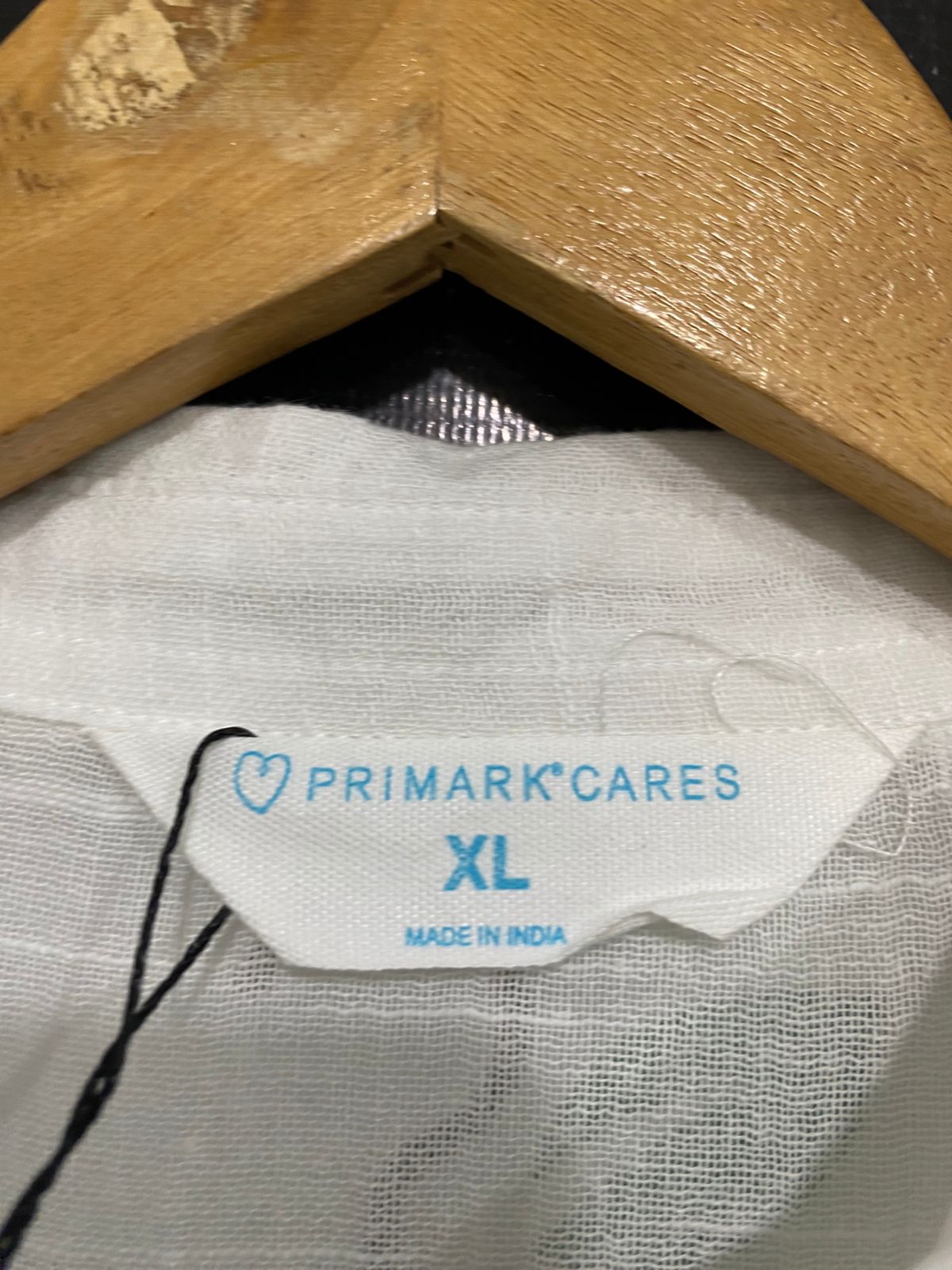 PRIMARK CARES |XL| BUST FREE| A32| WHISTLES OFF-WHITE OVERSIZED LINEN-BLEND COLLARED BUTTON-UP SHIRT