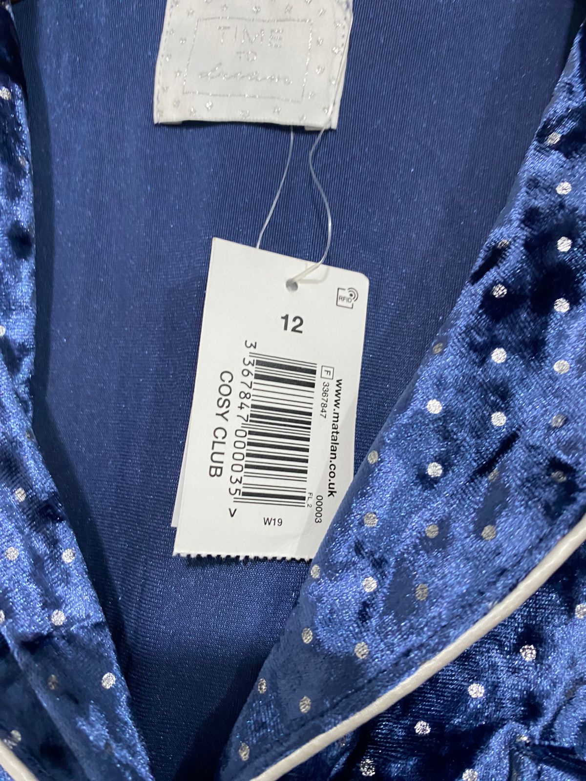 TIME TO SREAM |L| A32| BLUE CRUSHED VELVET PAJAMA-STYLE BUTTON-UP SHIRT & PANTS CO-ORD SET