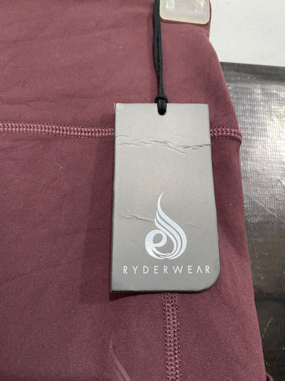 RYDER WEAR |XS| WAIST 18| A32| MAROON HIGH-WAISTED POCKET ACTIVEWEAR BIKE SHORTS