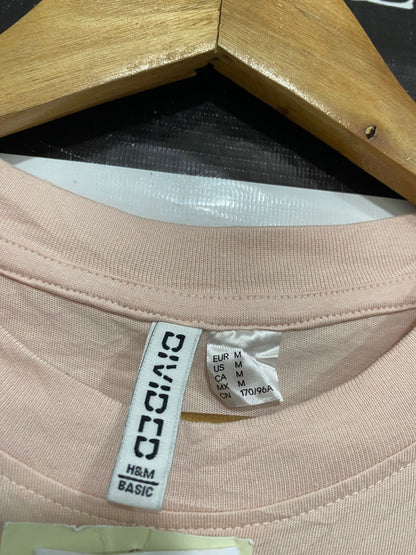 H&M |M| BUST 20| A32| BLUSH PINK CASUAL SHORT-SLEEVE T-SHIRT
