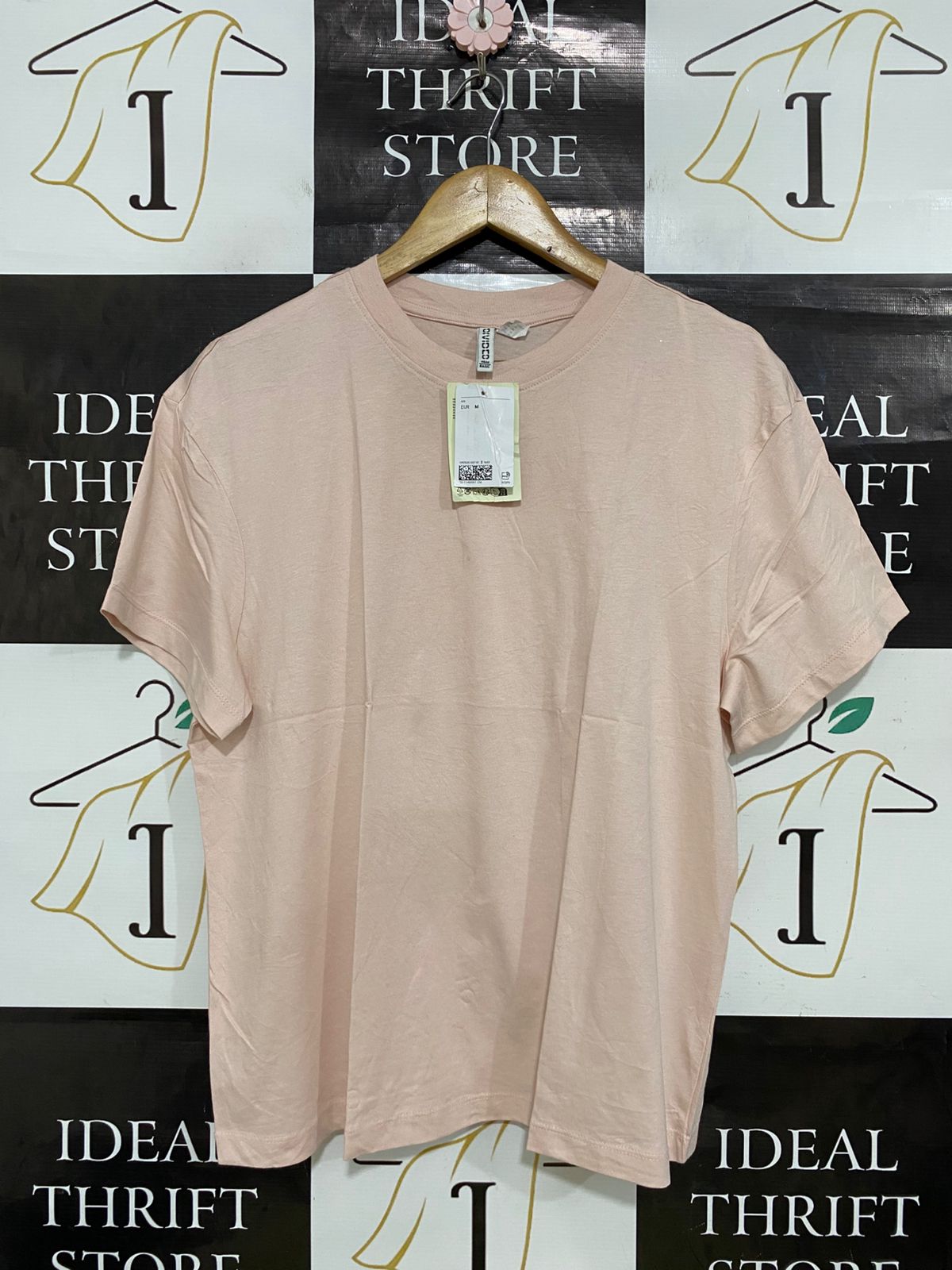 H&M |M| BUST 20| A32| BLUSH PINK CASUAL SHORT-SLEEVE T-SHIRT