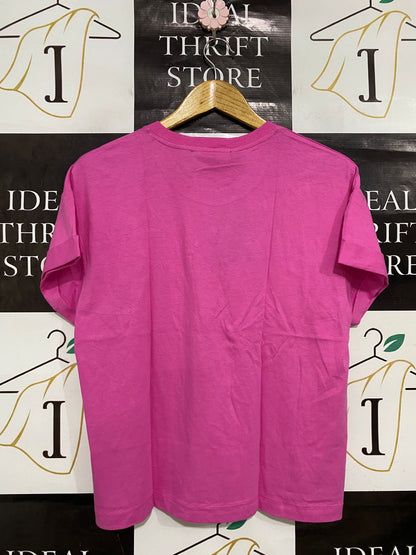 DECJUBA |M/L| BUST 19| A32| HOT PINK BOXY-FIT CASUAL SHORT-SLEEVE T-SHIRT