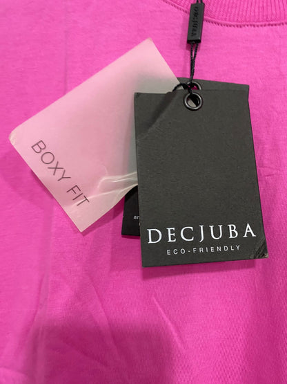 DECJUBA |M/L| BUST 19| A32| HOT PINK BOXY-FIT CASUAL SHORT-SLEEVE T-SHIRT