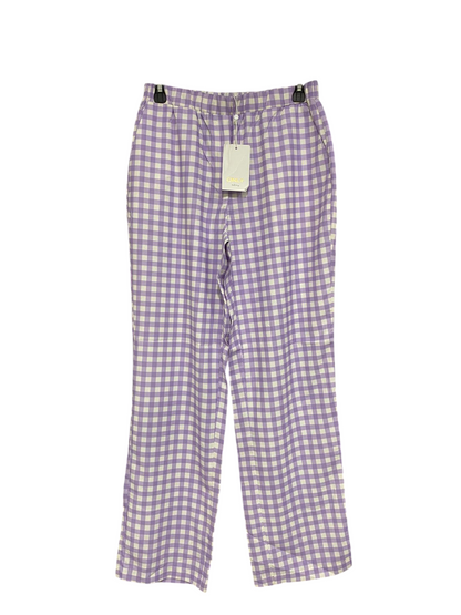 ONLY |M| WAIST 27| A33| LILAC & WHITE GINGHAM CHECK LOUNGE TROUSERS