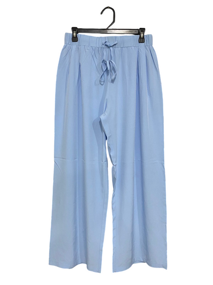 |L| WAIST 29| A33| LIGHT BLUE DRAWSTRING WIDE-LEG LOUNGE PANTS