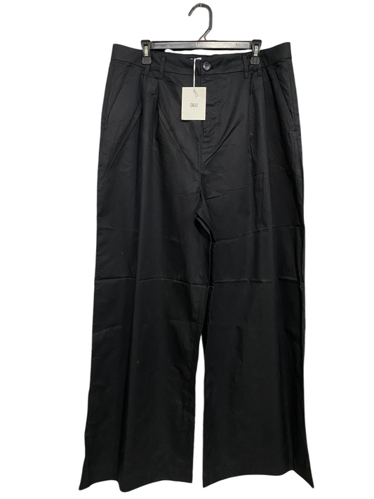 CALLI |XXL| WAIST 36| A33| BLACK TAILORED WIDE-LEG TROUSERS