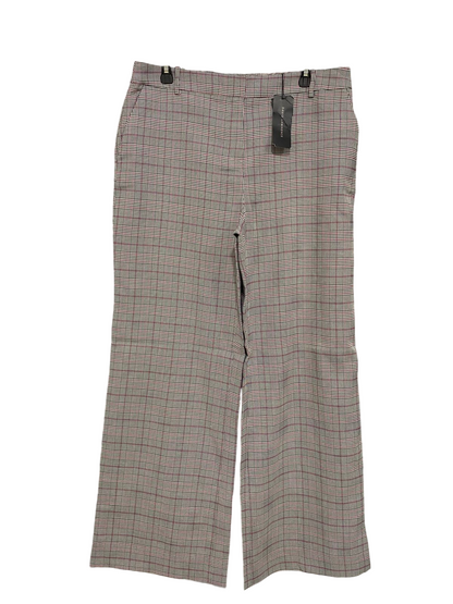 DAVID LAWRENCE |XL| WAIST 34| A33| GREY CHECK TAILORED WIDE-LEG TROUSERS