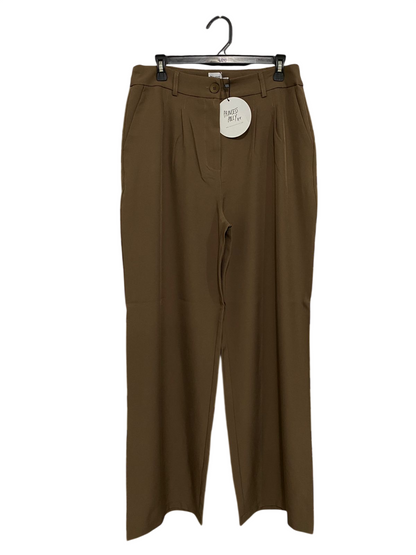 PRINCESS POLLY |L| WAIST 32| A33| KHAKI BROWN TAILORED WIDE-LEG TROUSERS