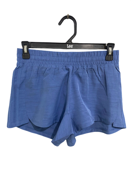 ADIDAS |XS| WAIST 26| A33| BLUE HEATHERED ACTIVE RUNNING SHORTS