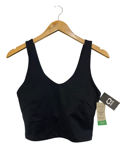 CIRCUIT |M| BUST 14| A33| BLACK RECYCLED NYLON ACTIVE CROP TOP SPORTS BRA