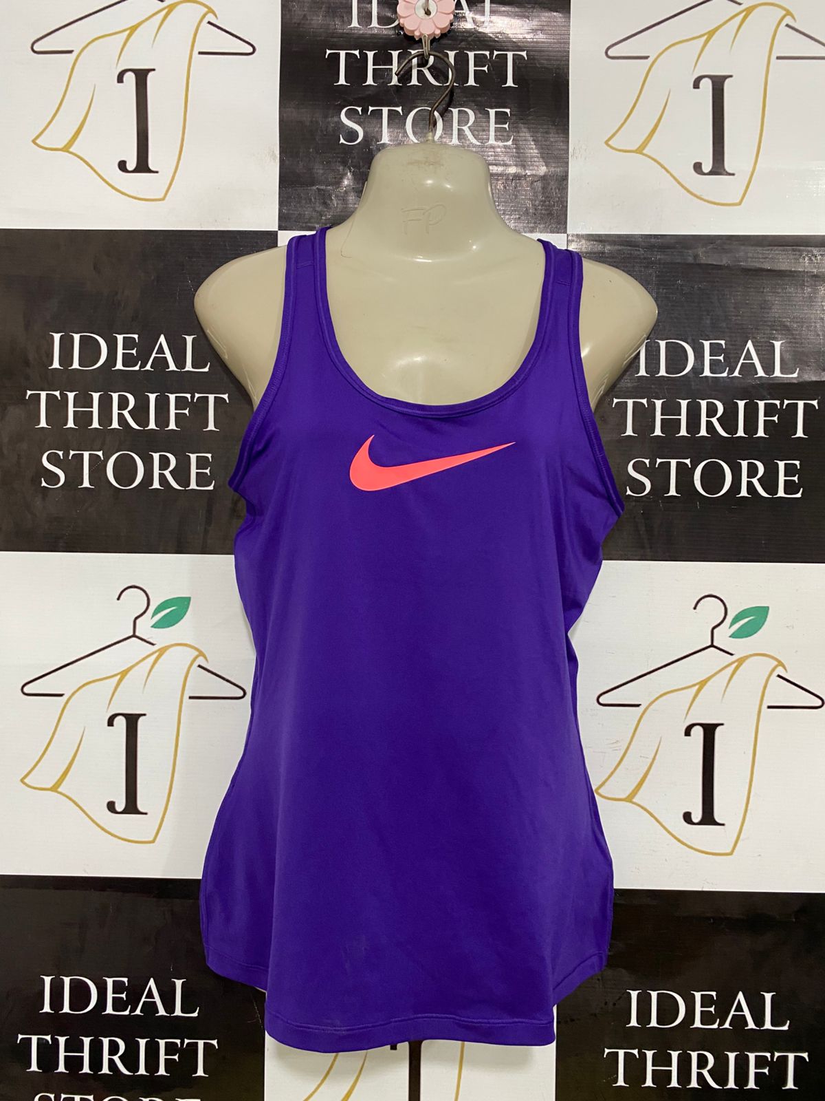 NIKE |M| BUST 16| A33| PURPLE & PINK SWOOSH ACTIVE ATHLETIC TANK TOP