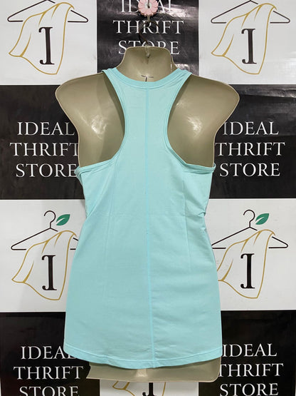 NIKE |S| BUST 15| A33| MINT GREEN & WHITE SWOOSH ACTIVE ATHLETIC TANK TOP