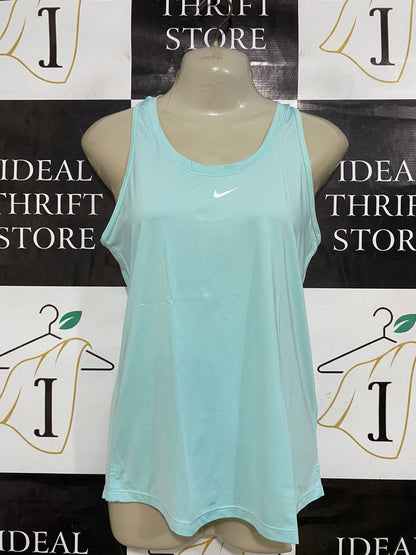 NIKE |S| BUST 15| A33| MINT GREEN & WHITE SWOOSH ACTIVE ATHLETIC TANK TOP